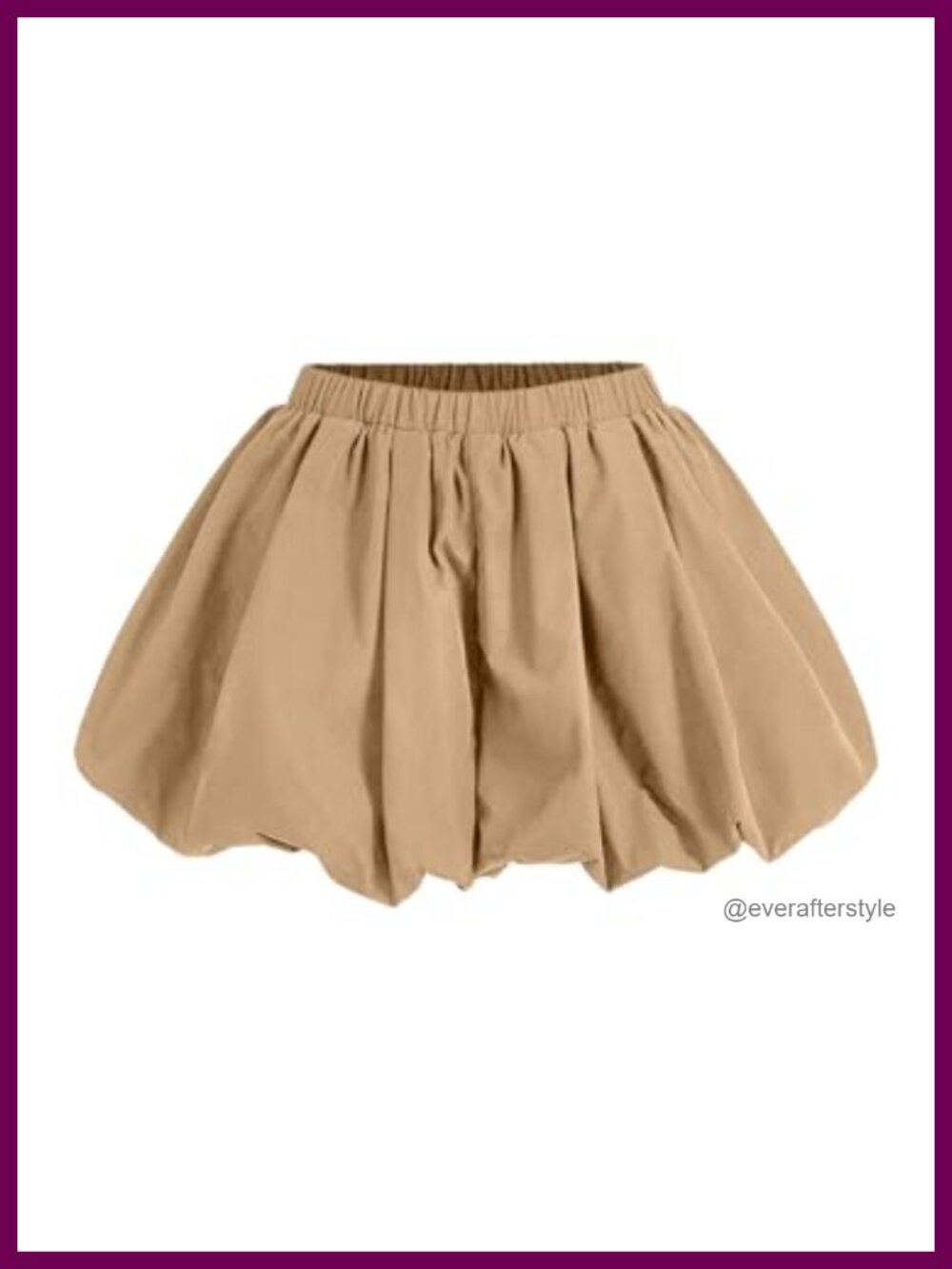 Women's Bubble Skort Mini Elastic Waist Loose Fit Casual Summer Skorts